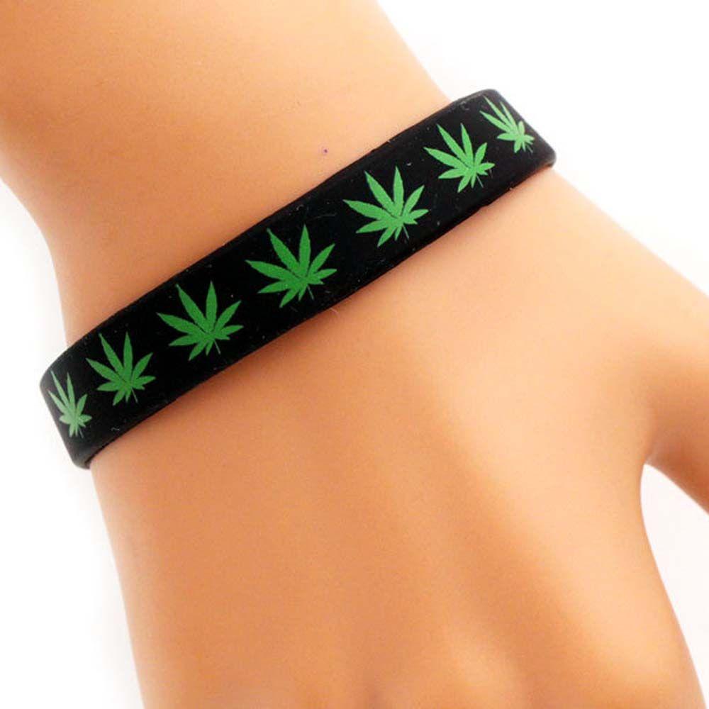 Maple Leaves Waterproof Sports Wristband Silicone Bracelet Wristband Bangle Maple Leaf Bracelet