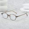 New retro tortoiseshell glasses frame, oval small frame anti-blue light, soft rubber nose pad plain decorative glasses