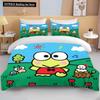 10 Sizes Sanrio Keroppi Printed Bedding Set Cartoon Anime Duvet Cover Comforter Pillowcase Boys Girls Children Adults King Gift