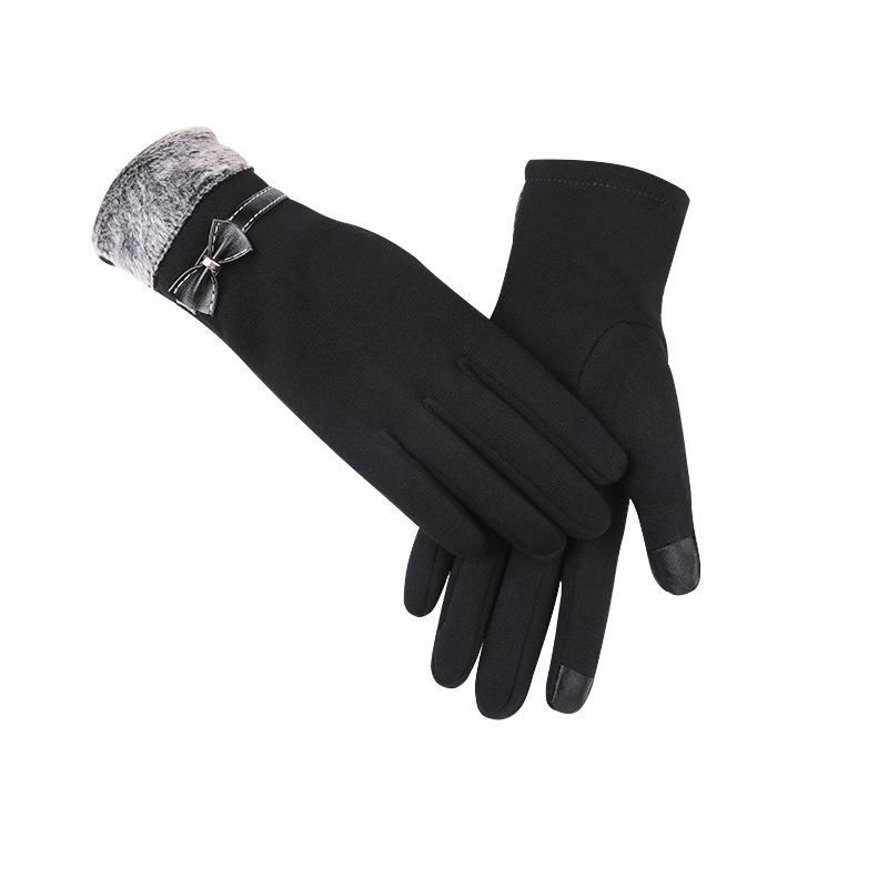 

Теплые перчатки для осени и зимы, женские уличные велосипедные перчатки, плюс бархатные утолщенные ветрозащитные перчатки с сенсорным экраном average size