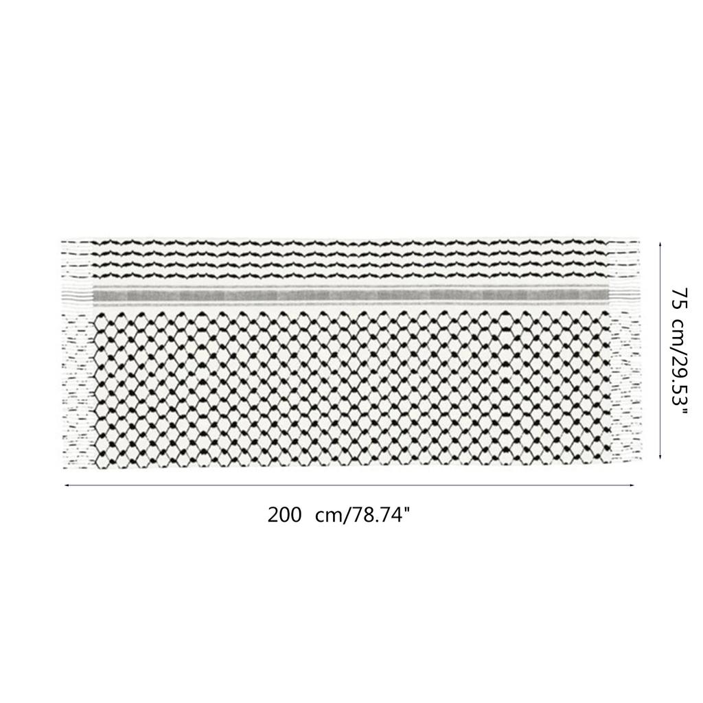 Adult Arab Style Pray Keffiyeh for Wedding Church Outdoor Travel Keffiyeh with Long Tassels Hot Weather Supplies