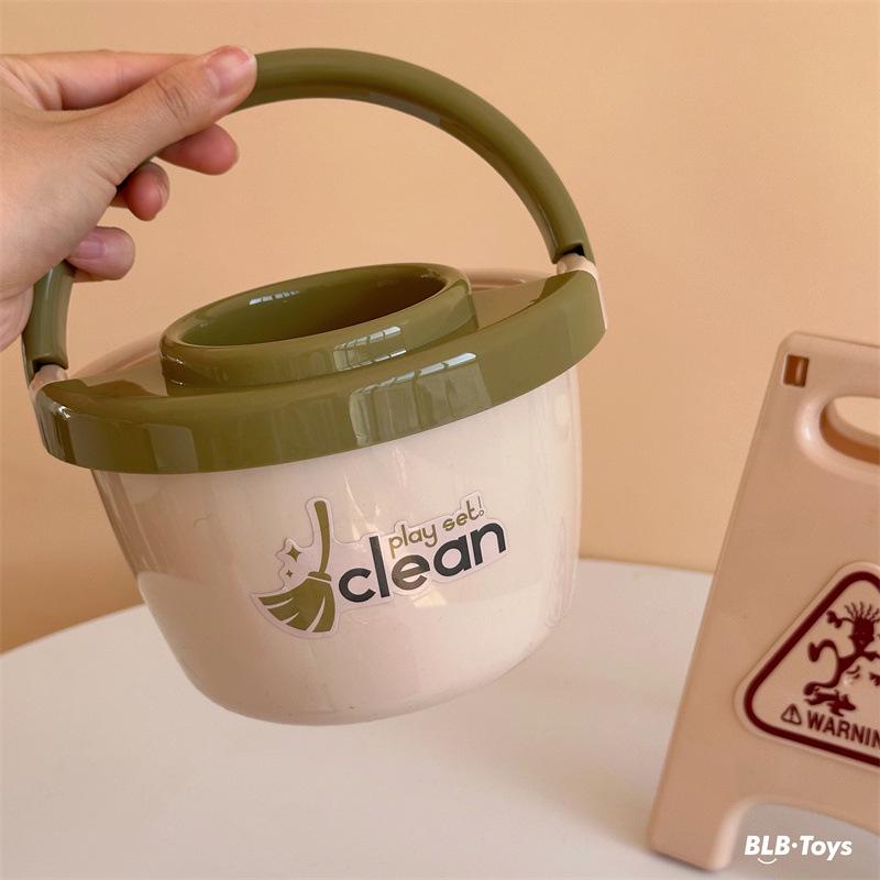 Kids' Cleaning Trolley Set: Pretend Play Hygiene Tools for Boys & Girls