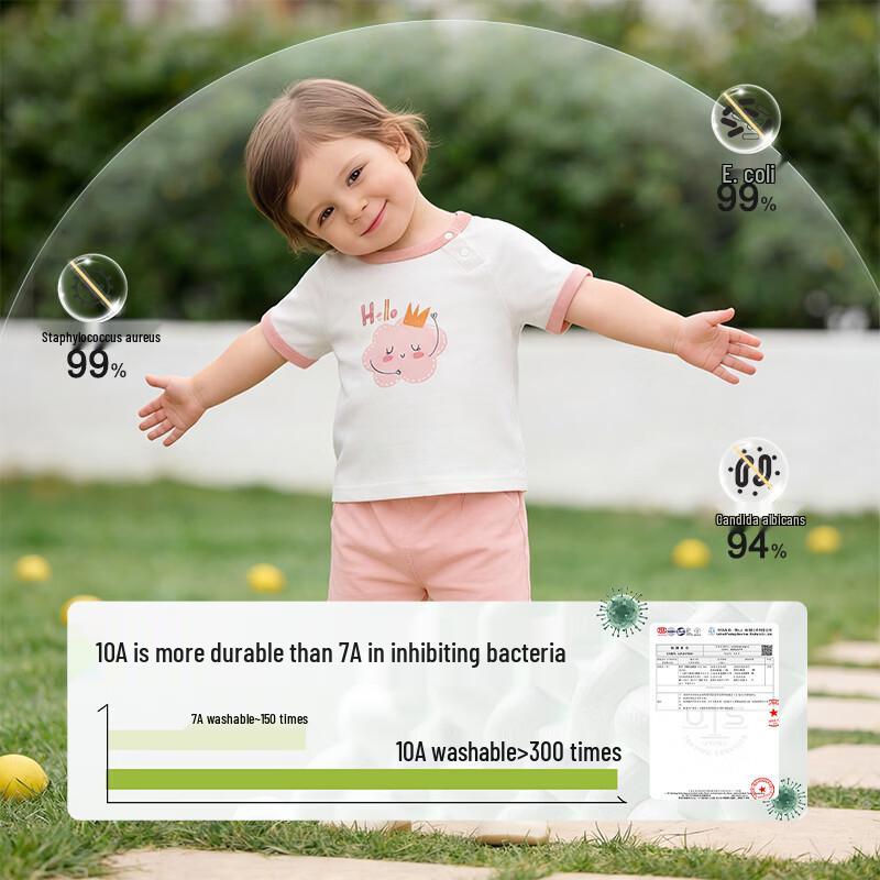 Baby reiner Baumwoll Sommer Kurzarm Zweiteiler Set