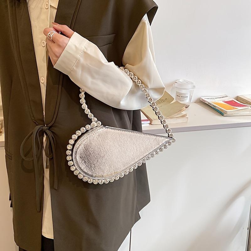 Chic Heart-Shaped Evening Purse for Women Stylish Clutch for Weddings And Parties, Mini Heart-Shaped Bag, Elegant Handbags for Events And Prom