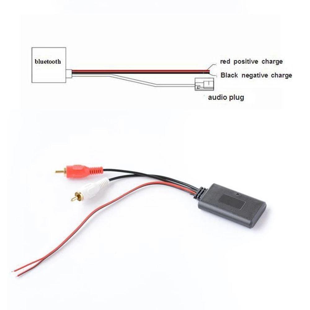 Cable Adapter Wireless Music Auto Play Receiver Module AUX Receiver Bluetooth Receiver 2 RCA Cable