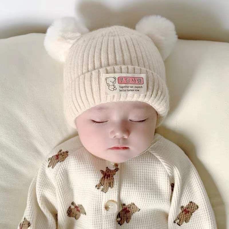 Winter warm baby hat cute newborn baby fetal hat boy and girl baby wool hat newborn knitted hat