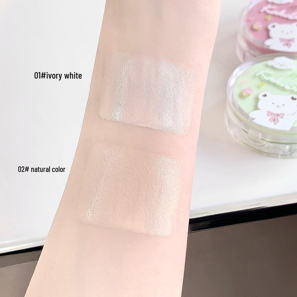 Kakashow Little Bear Cushion Foundation: Creamy, Waterproof, Long-Lasting BB Cream with Refill for Flawless Skin.