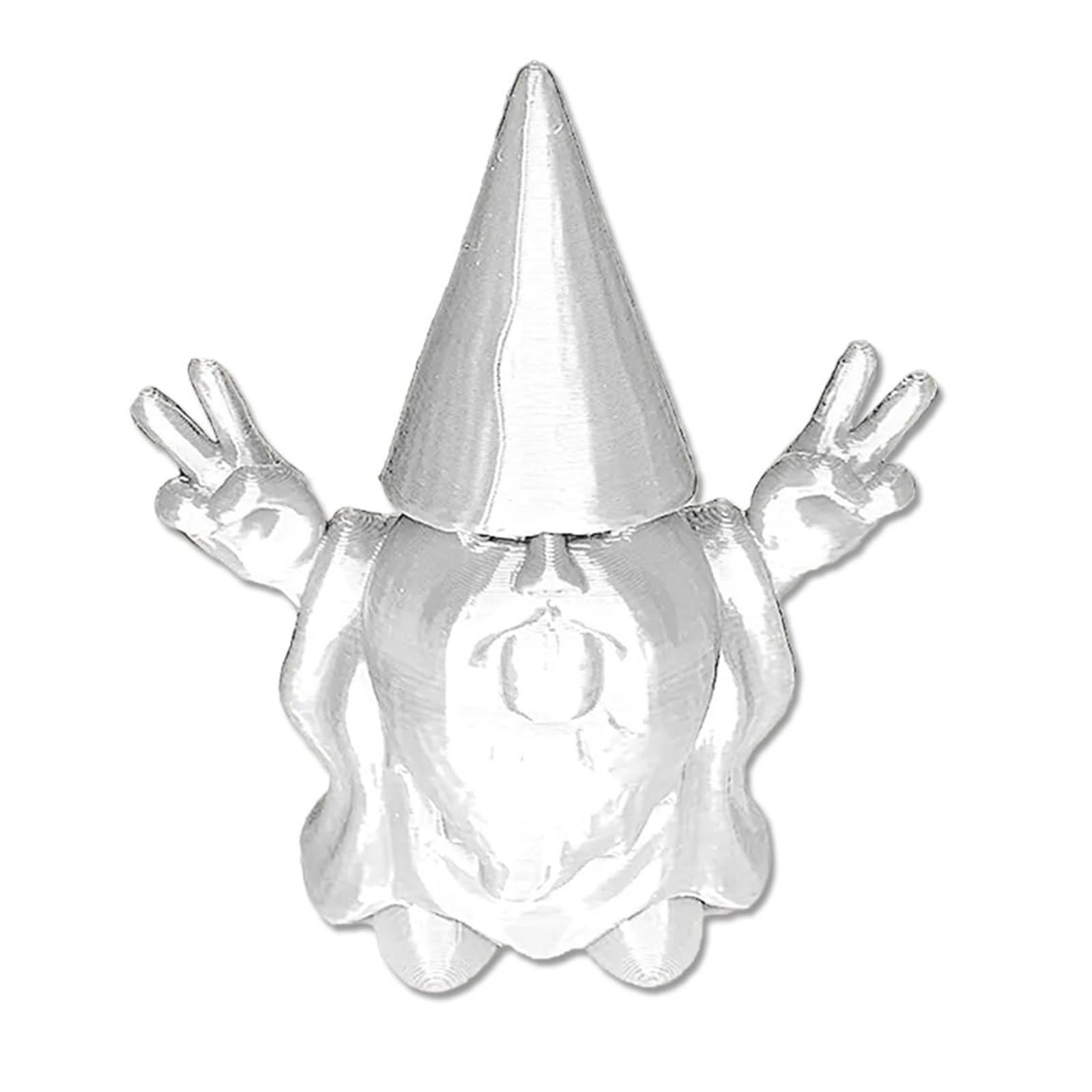 

Роздрукований на 3D-принтері з’єднаний рухомий термоусадочний смішний подарунок, гном One Size білий