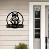 1pc Custom Engraved Metal Dog Skull Wall Decor, Personalized Badge, Rustic Home Office Art, Custom Sign, Wall Sculpture