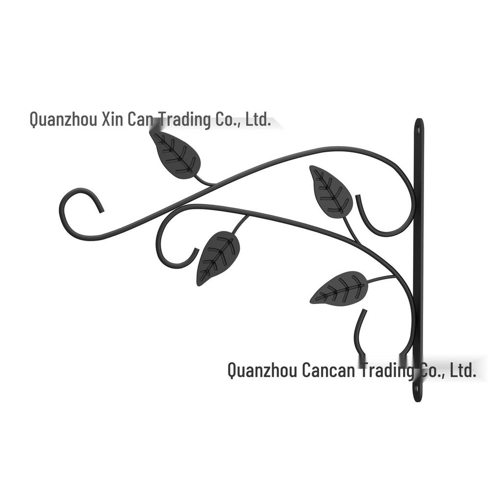 Wrought Iron Wall-Mounted Flower and Wind Chime Hanger
