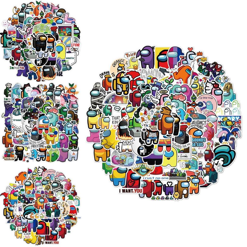 50100 Pcs Sticker Pack Set Game Diy Imposter Decal Waterproof Stickers