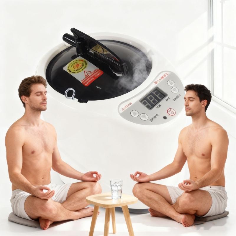 Efficient Transportable Steam Generator for Home Steambath Use with Rapid Warm Technology and Simple Design