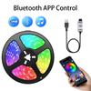 5V USB Bluetooth RGB LED Light Strip with Magic Colors, Self-Adhesive, 5050/2835 Technology.