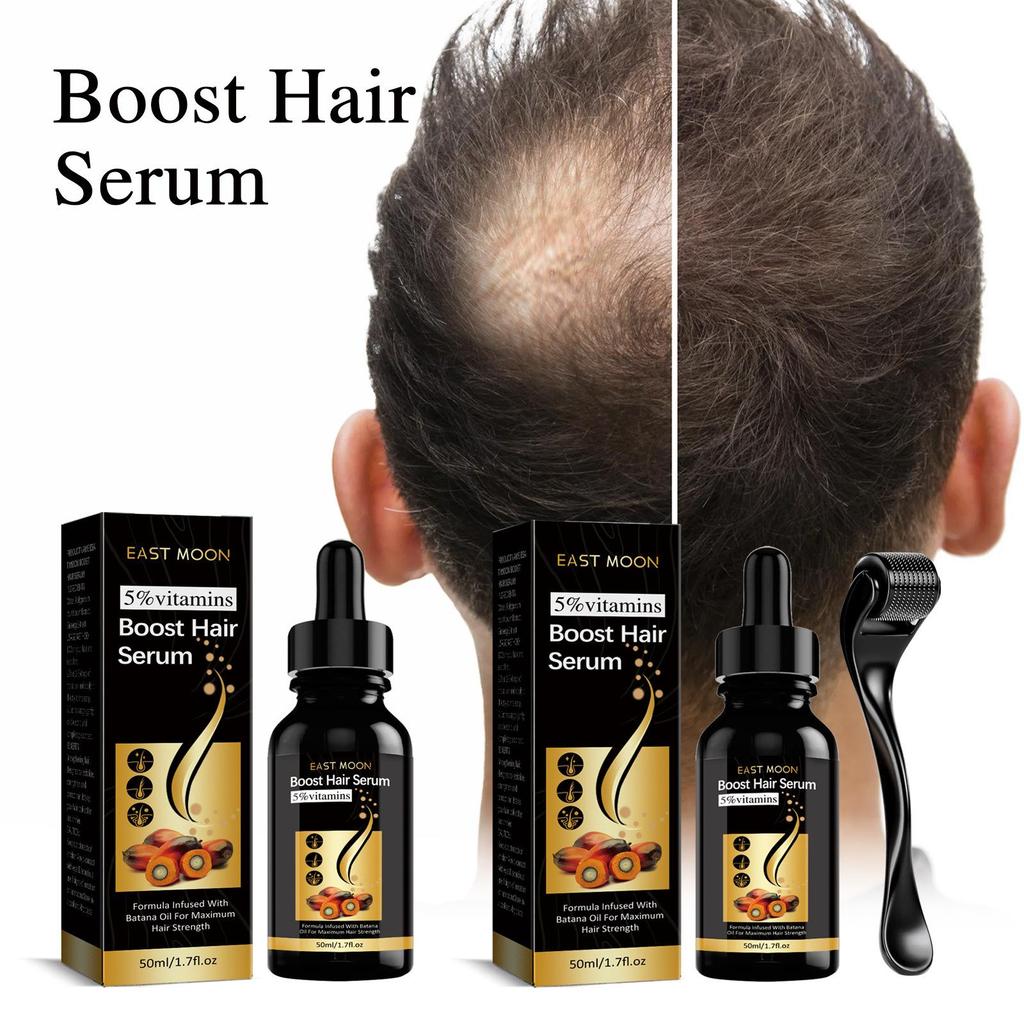 1 Set East Moon Hair Growth Essence with Roller ,Anti Hair Loss Essence Product, Rapid Treatment, Prevent Hair Thinning, Drying,Thick Hair Growth