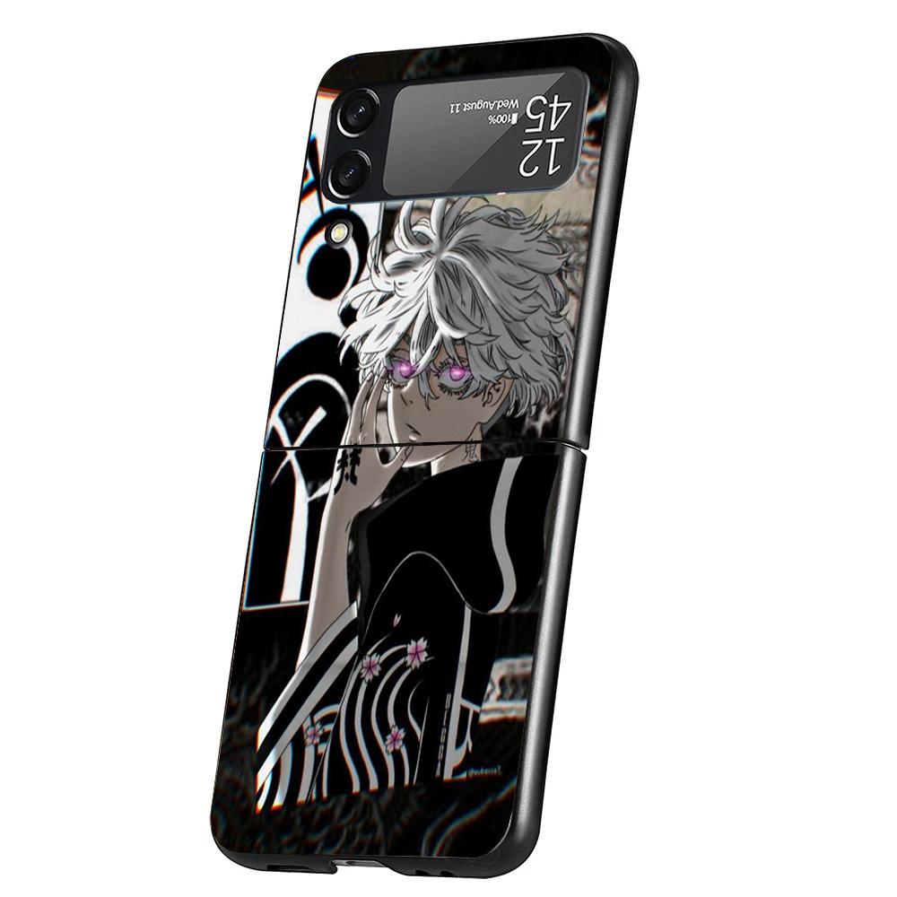 

Tokyo Aevengers Senju Kawaragi Cover Phone Case For Samsung Galaxy Z Flip 7 6 5 4 3 5G Flip7 Flip6 Flip5 Flip4 Flip3 Black Funda Samsung Z Flip 7