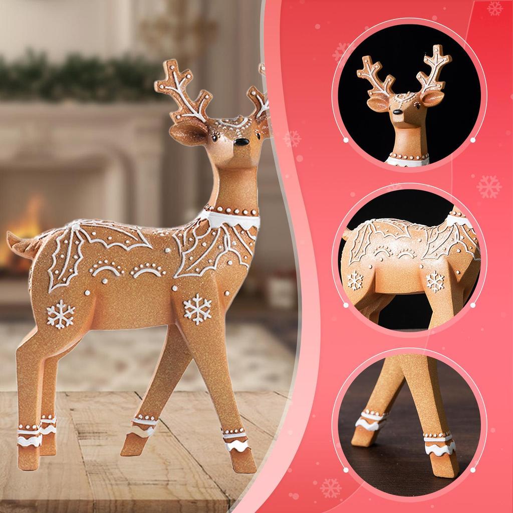Christmas Reindeer Statue Deer Sculpture Creative Design Ideal Gift Xmas Elk