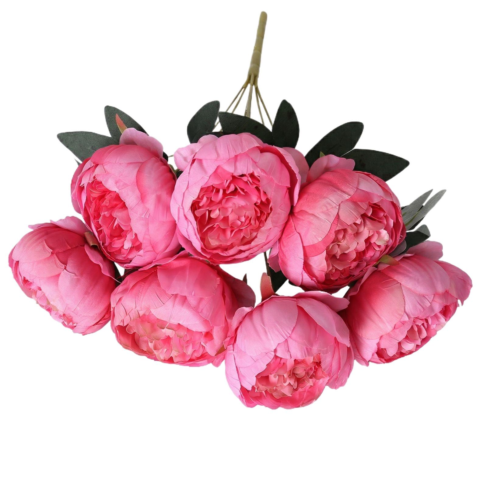 

Искусственный букет из 7 пионов и травянистых пионов. Идеально подходит для свадеб, домашнего декора, настенных композиций и букетов для рук.