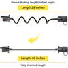 Oyviny 4 Way Flat Trailer Extension Coiled Cable 3 Feet Stretchable 18AWG Vehicle-Side And Trailer-Side 4-Pin Trailer Wiring Harness Pure Copper