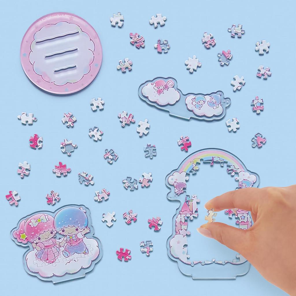 Beverly Puzzle x Acrylic Acrylic Stand Pop Little Twin Stars Puzzle to Assemble and Glue 54 Pieces [Jigsaw Stand] [New Display] [No Required] SP-024
