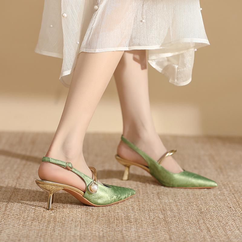 High heels shoes 2025 new Chinese style temperament pointed head stiletto single shoes fashion sexy stiletto versatile women's shoes trend