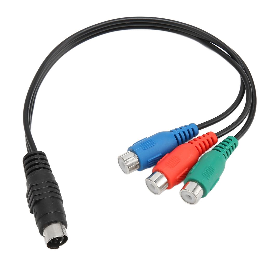 S Video 7 Pin Erkek - 3RCA Dişi Kablo Yüksek Doğruluk 7 Pin - AV Kablosu Ses Adaptör Kablosu 0.9ft