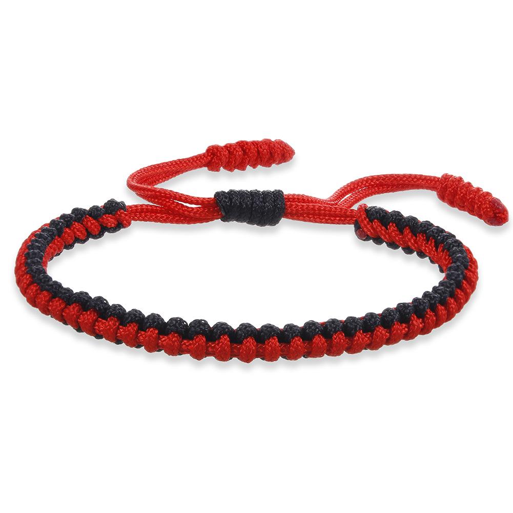 Women's Two-Color Ethnic Knot Bracelet: High-End Handwoven Jewelry