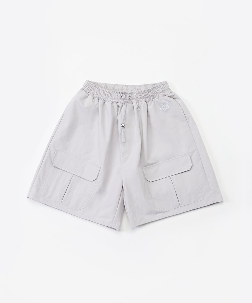 BATTRACT Pocket Nylon Cargo Pants_Light Grey