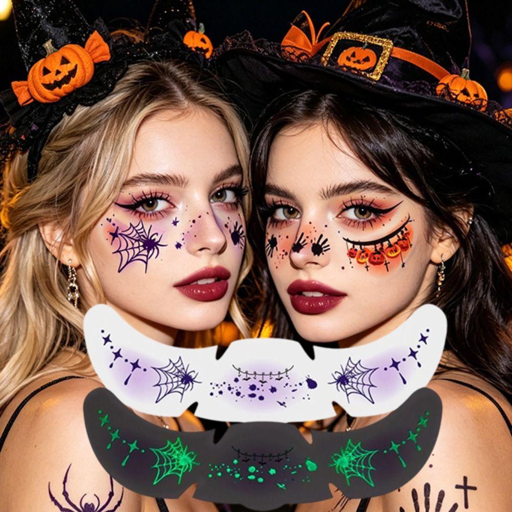 Water Transfer Printing Halloween Face Bloodstain Tattoo Sticker Stage Prop