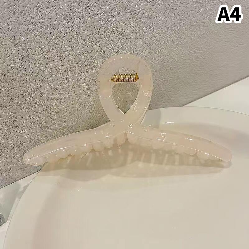 

Korean Solid Color Large Claw Clips For Thick Hair Accessories Women Headdress Ins Fashion Plastic Catch Crab Hairpins Gifts A04
