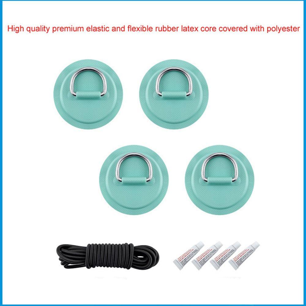 1/4Pcs 5M Rowing Boats Round Ring Pad Elastic Bungee Rope PVC Patch Deck Rigging Sup D Ring