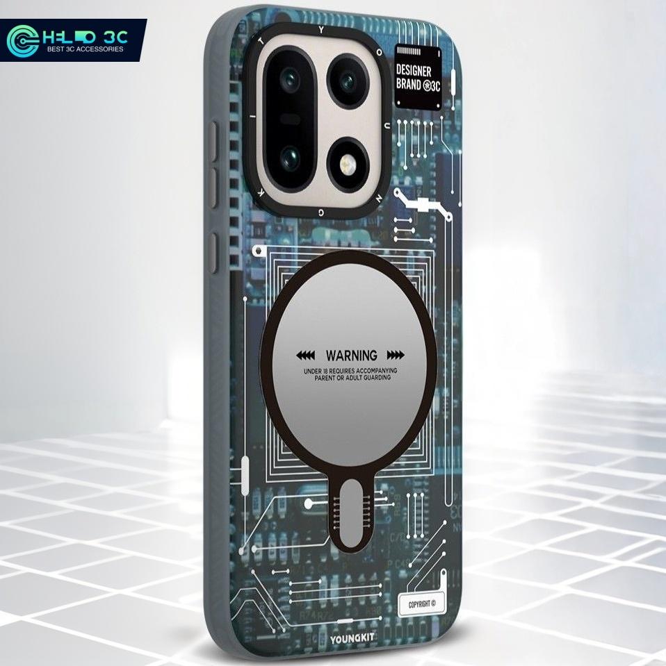 

Магнітний чохол Youngkit Circuit Texture для Oneplus 15 протиударний для захисту від падінь чохол для Oneplus 15 OnePlus 15