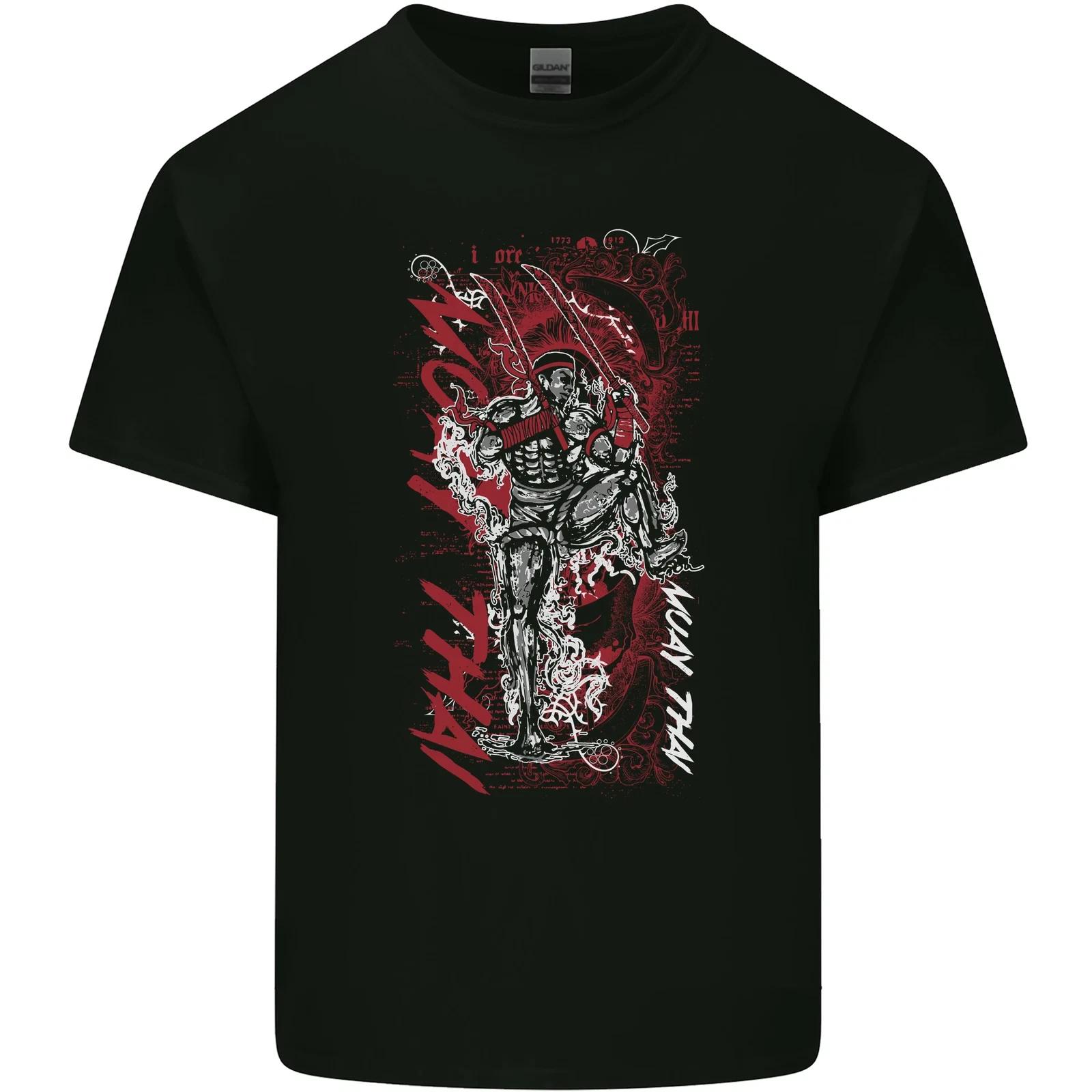 Muay Thai Fighter Warrior MMA Martial Arts Kids T-Shirt Childrens S