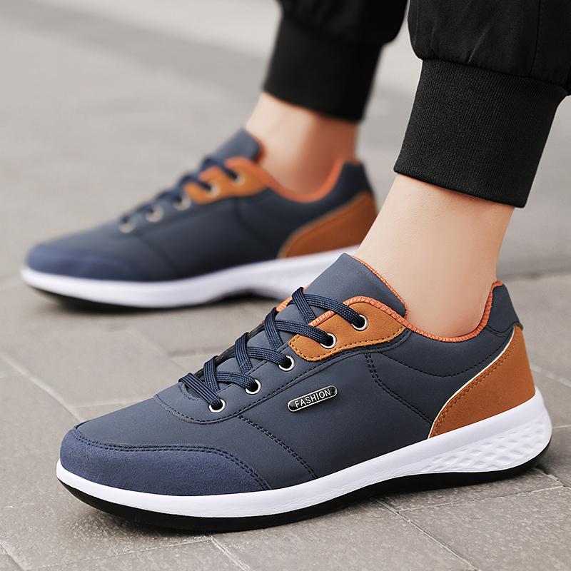 Men PU Leather Shoes Sneakers Trend Casual Shoes Fashion Breathable Leisure Male Sneakers Non-Slip Footwear Men Vulcanized Shoes