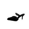 2025 autumn and winter new pointed belt buckle thin heel temperament French fashion sexy beauty bag head high heel fluffy shoes