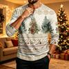 Men's Christmas Printed Long Sleeve Shirt