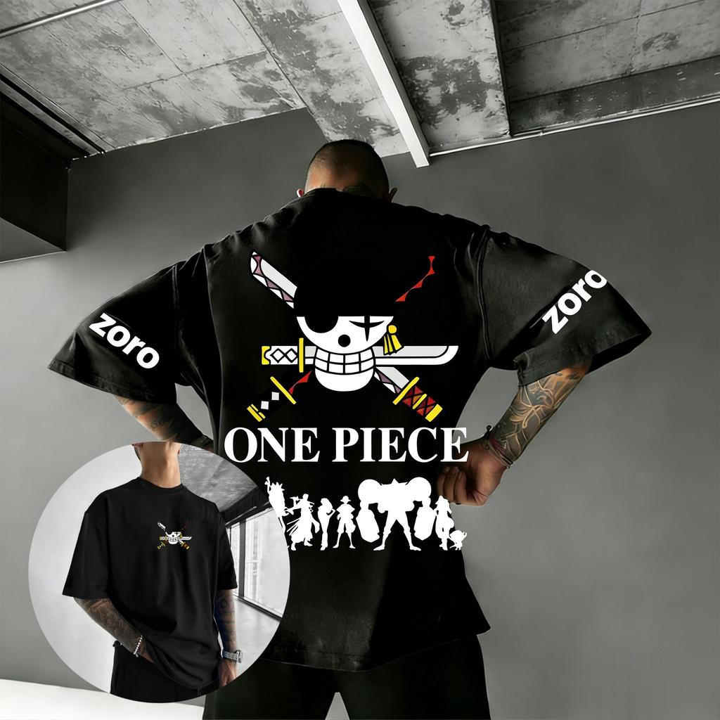 Zoro T-shirt Uomo Donna 2026 Estate Nuovi Cotone Manica Corta Top Streetwear Casual Grafica Fumetto Stampa Y2k