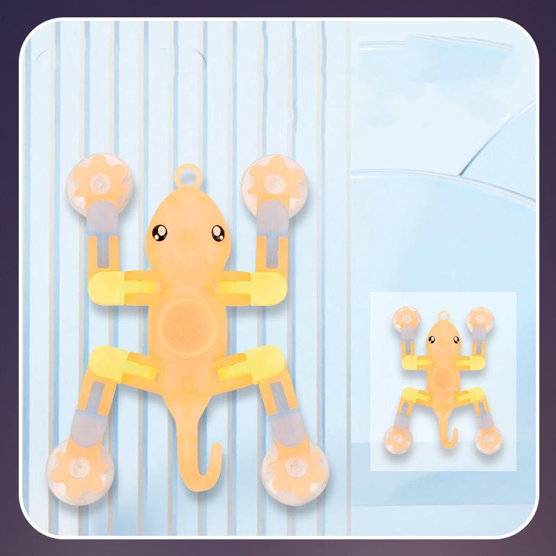 Creative Luminous Gecko Deformation Fingertip Gyro Bionic Sucker Hook Cartoon Gecko Children's Ornaments