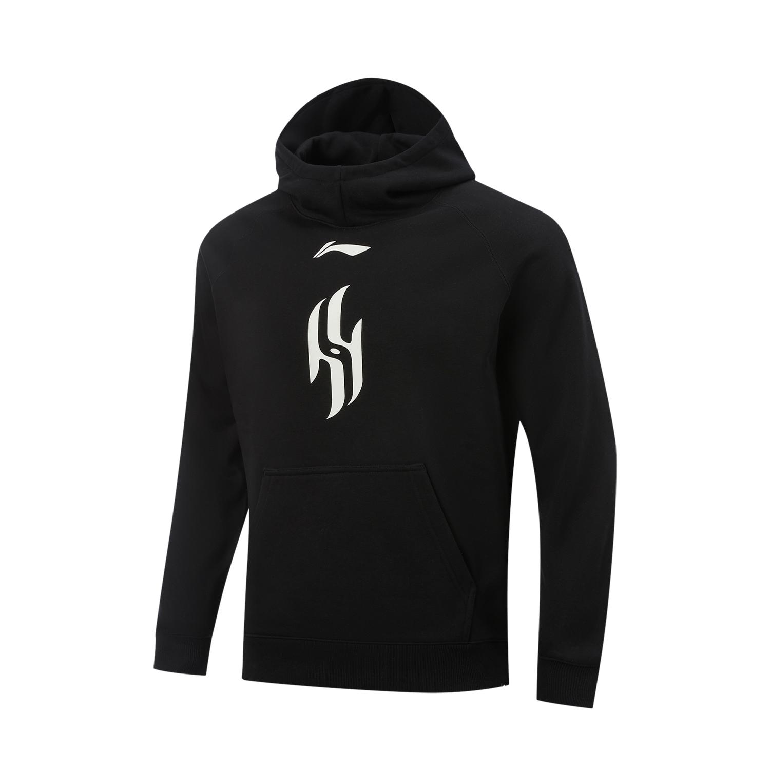 

Li Ning Баскетбольная серия Флисовая подкладка Теплая Толстовка с капюшоном Повседневная Универсальная Удобная Свободная Модная Толстовка Мужская толстовка AWDVP17-1 3XL