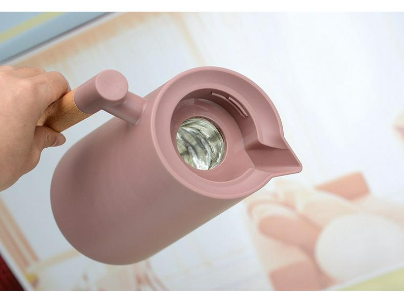 Cafetieră și termos din sticlă Nordic: Fierbător izolat de mare capacitate