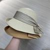 Bow new upturned straw hat casual sun hat simple beach vacation travel sun protection jazz hat female tide