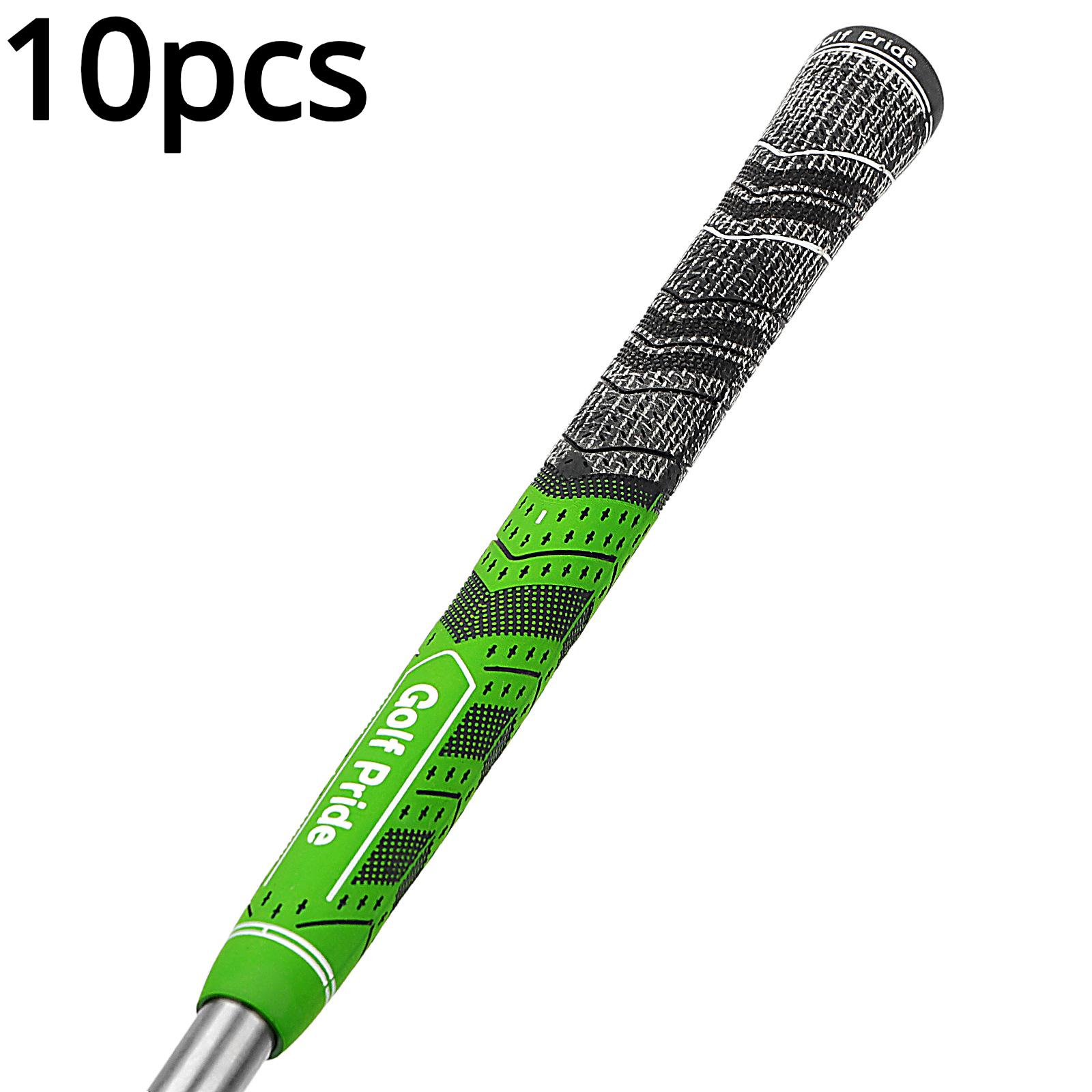 10 шт., нескользящие многокомпонентные ручки для гольфа из натурального каучука, стандартные, всепогодные, гибридные ручки для гольфа Standard-10pcs зелёный