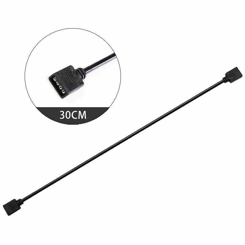 12V RGB 4-pin to 5 Extension & 5V ARGB 3-pin to 3 Splitter Cable for Computer Motherboard Sync