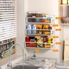 LENSKINS Spice Rack, No Drilling Required, Set of 3, Stick-On Kitchen Storage Spice Rack, Wall-Mounted Storage, Refrigerator or Washing Machine Compat