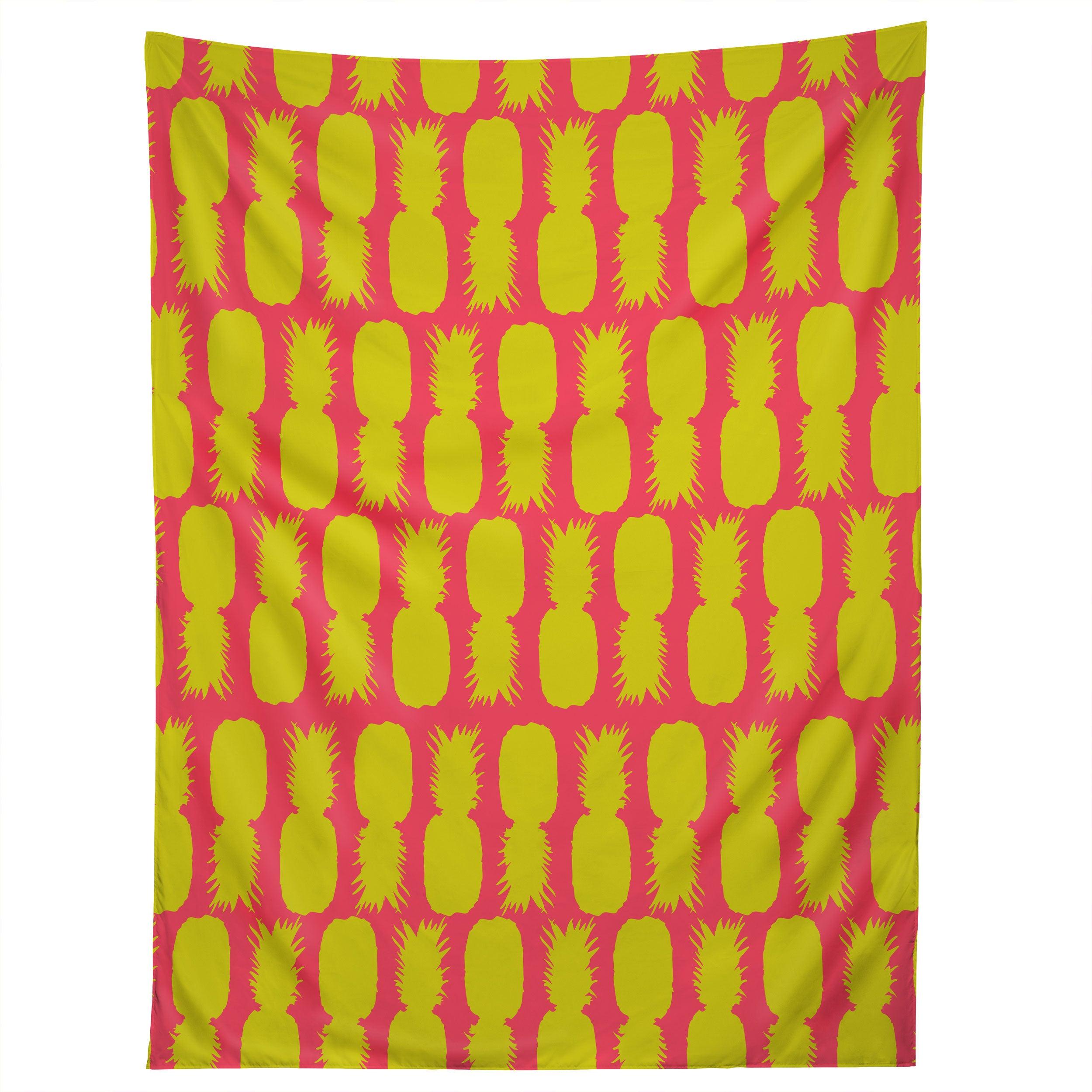 NEON PINEAPPLES tapestry 75x100