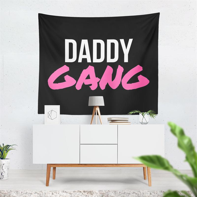 Aertemisi Daddy Gang Tapestry Wall Hanging Art for Bedroom Living Room Decor College Dorm Party Backdrop Home