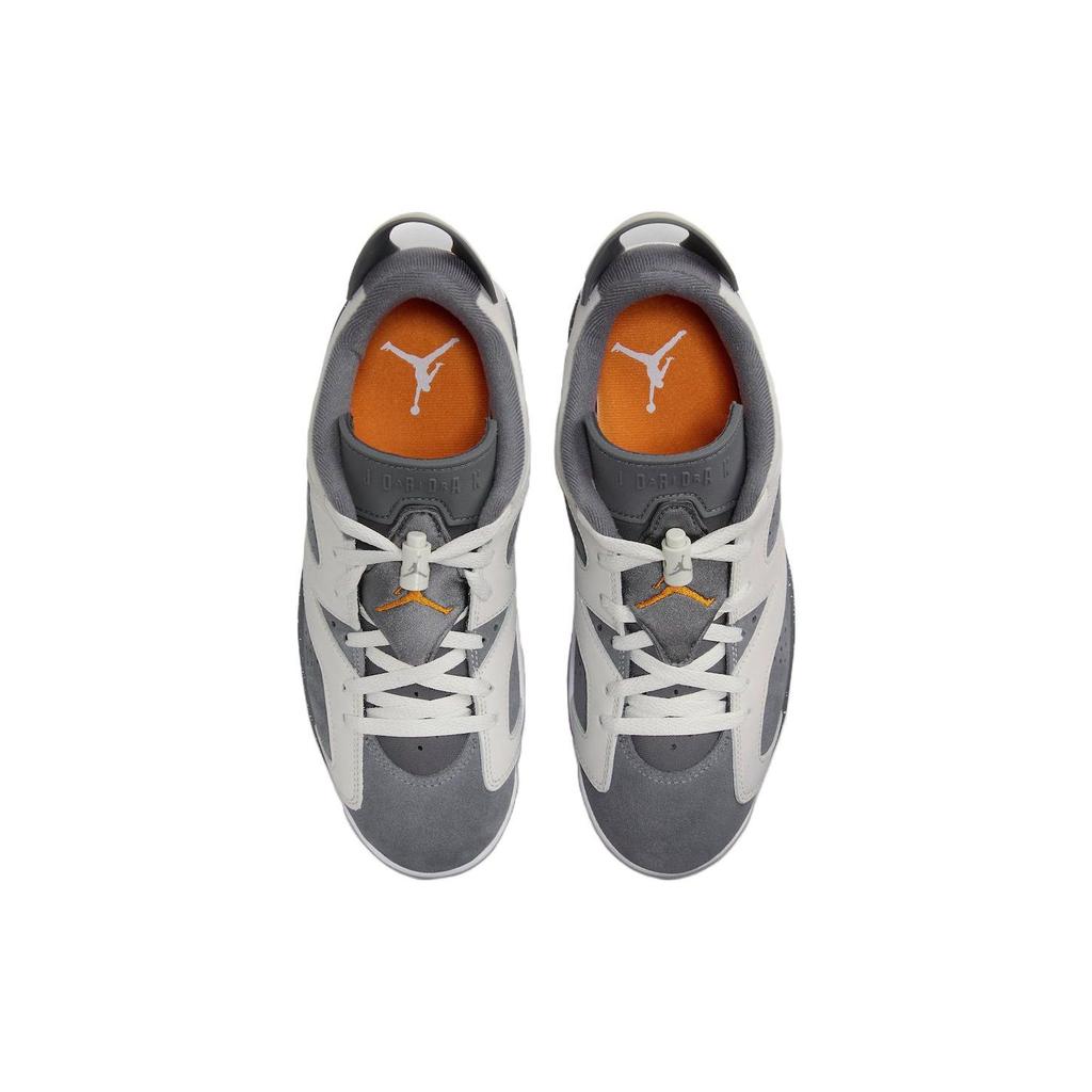 Paris Saint-Germain x Air Jordan 6 Retro Low Iron Grey Herren-Sneaker Light-Bone Magma-Orange White DZ4133-008