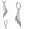 1 Pair Dangle Hoop Earrings Women Fashionable Elegant Stainless Steel Unique Pendant Earrings Jewelry