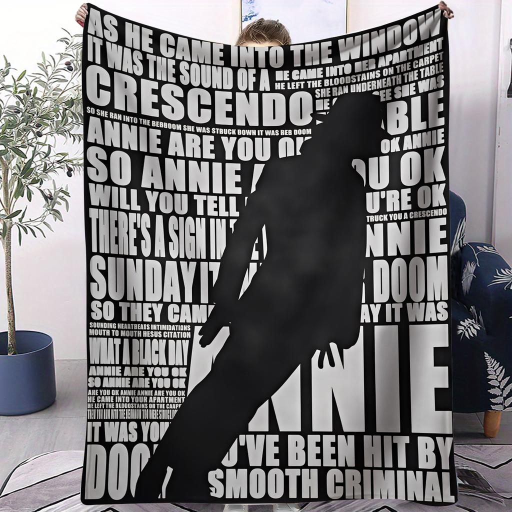 MJ King of Pop Michael Jackson Super Soft high Blanket Sofa Office Travel Nap Comfort Leisure Camp Travel Blanket Birthday Gift