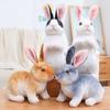 Cartoon Fluffy Simulation Rabbit Plush Toys Lying Bunny Dolls Pillow and Children Kids Birthday Xmas Gifts