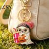 Alloy Ghost Keychain Halloween Cartoon for Backpack, Holding Milk Spooky Accessories Tea Pumpkin Keyring, Handbags Backpack Metal Key Holder